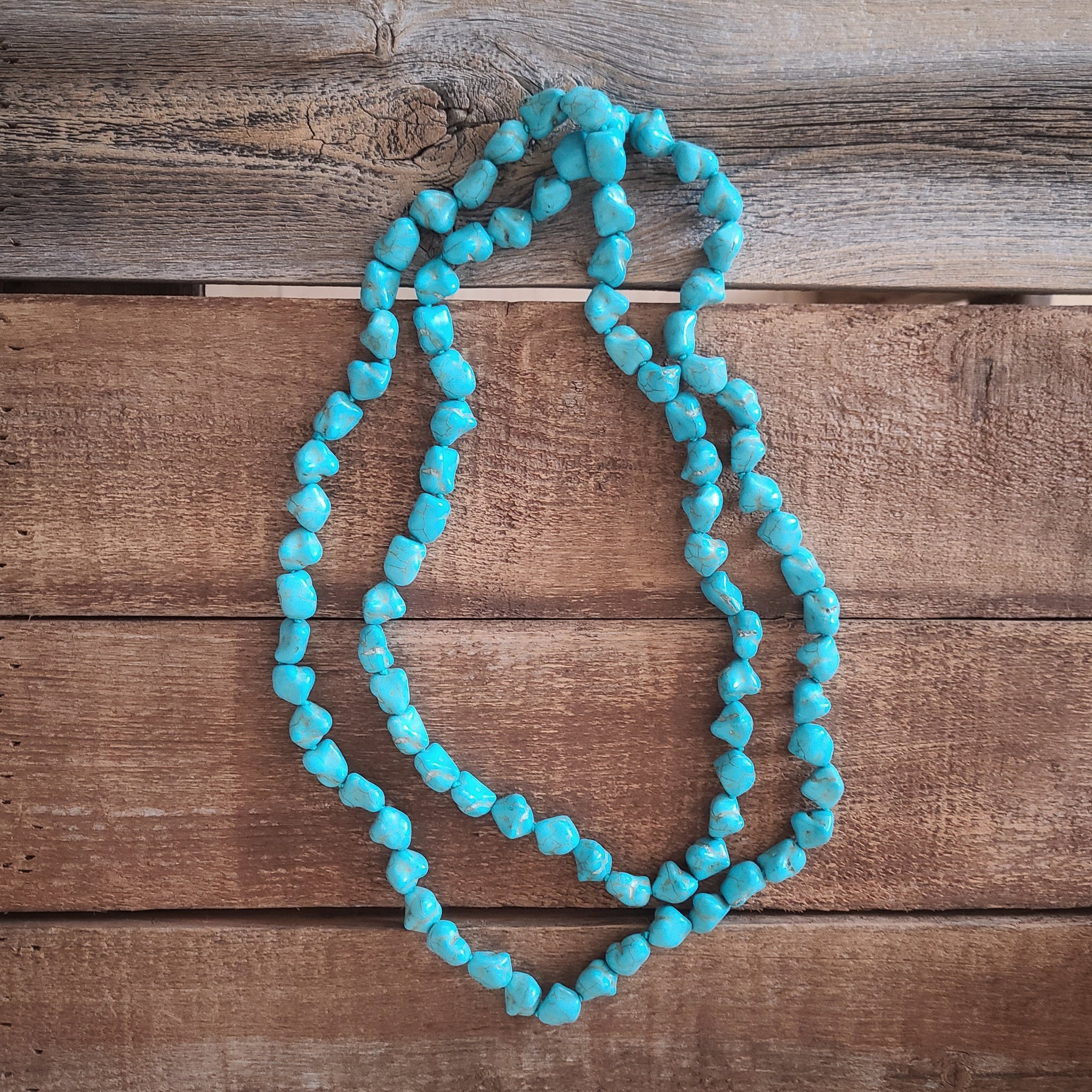 Boho Pearl And Turquoise Beaded Necklace Mothers Gift By Unique's Co. |  notonthehighstreet.com